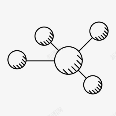 分子分子连接图标图标