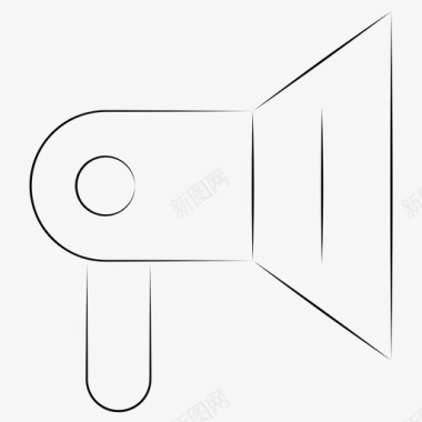 网页手绘字体活动扬声器扩音器图标图标