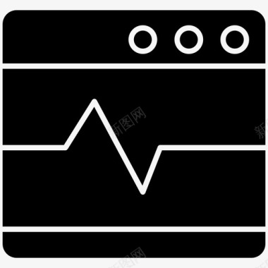 心率监护仪心脏监护仪固体药物图标图标
