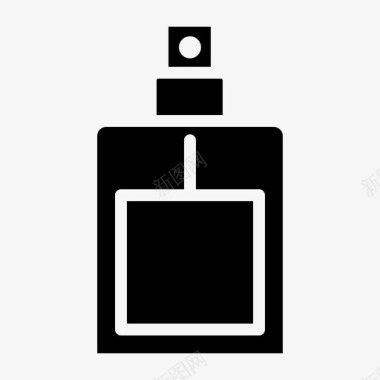 香水香水瓶美容和水疗图标图标