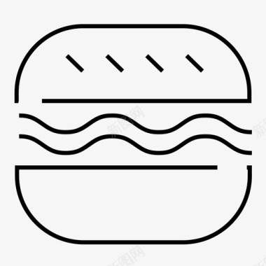大号汉堡快餐食物图标图标