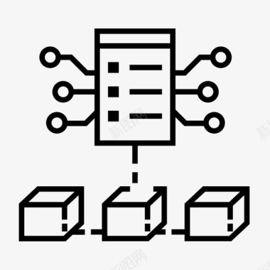 数字挂饰智能合约区块链连接图标图标