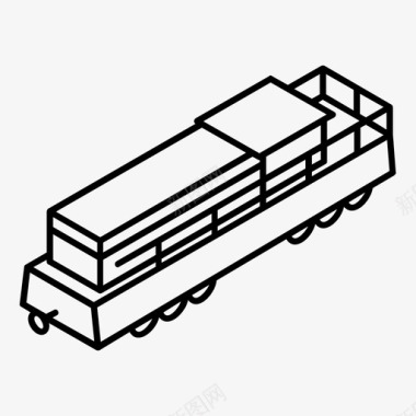 储备货物货物列车铁路运输装运图标图标