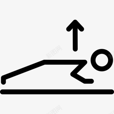 站起来普拉提工作室直线型图标图标