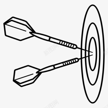 正中靶心飞镖准确瞄准图标图标