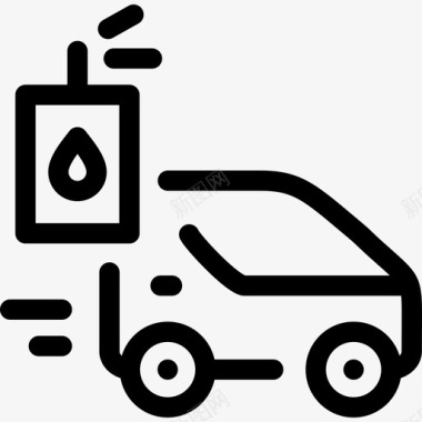 汽车存放标志汽车喷漆服务驾驶直线图标图标