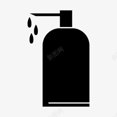 液体肥皂清洁剂皂液分配器图标图标