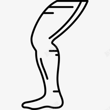 男性腿部人体部位黑色图标图标