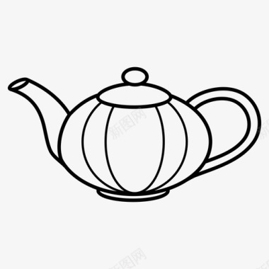 茶壶冲泡茶水壶图标图标