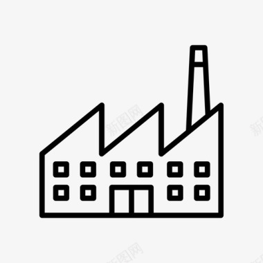 工厂模型工业建筑工厂图标图标