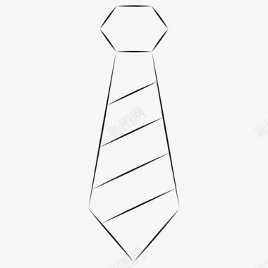 领带手绘企业管理图标图标