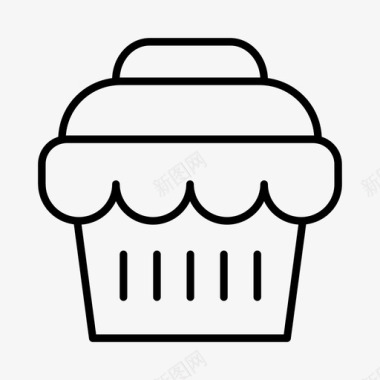 纸杯蛋糕生日蛋糕甜点图标图标