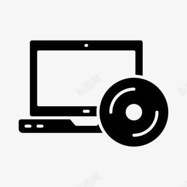 音乐唱片cd笔记本电脑图标图标