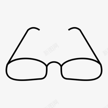 丝框眼镜手绘薄框眼镜图标图标