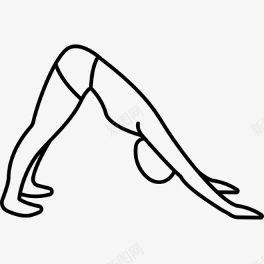 男士屈腰运动瑜伽和普拉提图标图标