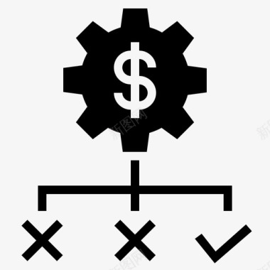 决策商业策略商业决策商业选择图标图标