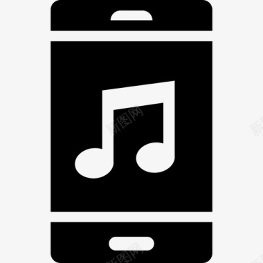 音乐电话智能手机图标图标