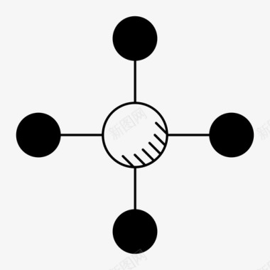 化学结构分子连接图标图标