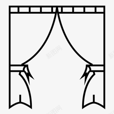 窗帘素材窗帘奖项电影院图标图标