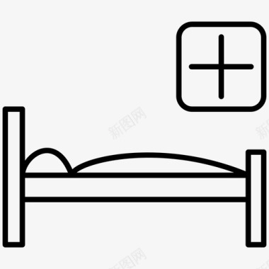 生病生病卧床住院图标图标