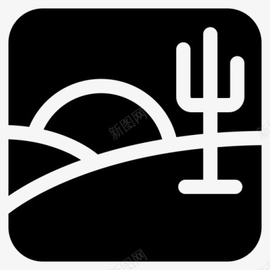 公共环境设计仙人掌花自然图标图标