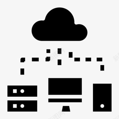 云服务器云云计算文件图标图标