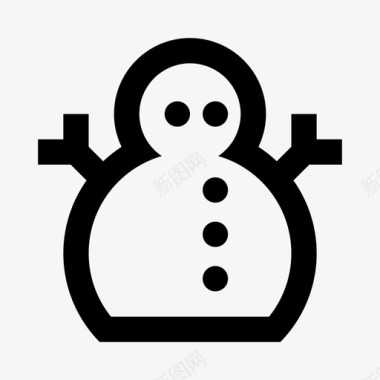 雪人孩子冬天图标图标