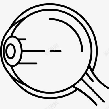 眼球结构人体部分黑色图标图标