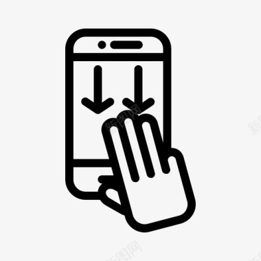 滑动条icon向下滑动手指手势图标图标