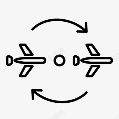 飞机战机接送机场换乘图标图标