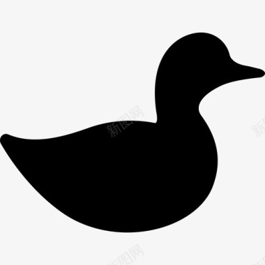 鸭子面朝右动物动物的轮廓图标图标