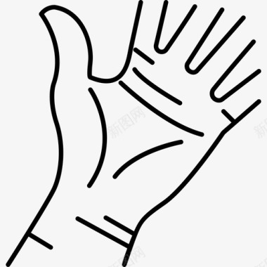 手掌人体部位黑色图标图标