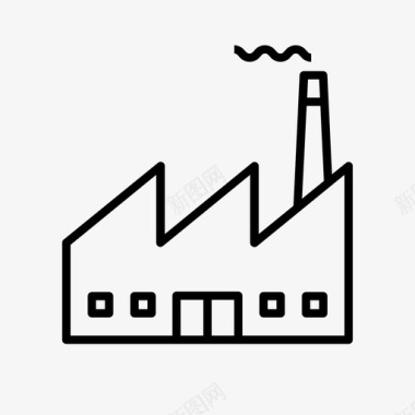 工厂模型工业建筑工厂图标图标