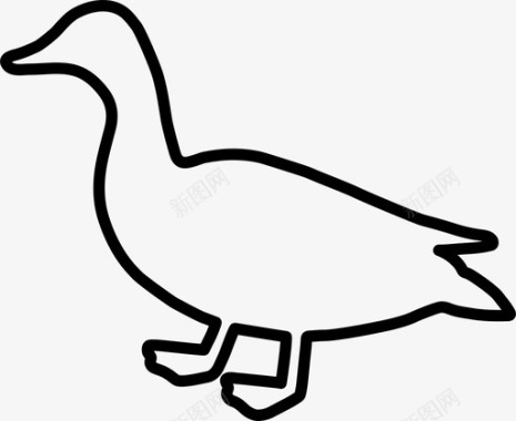 鸭动物水鸟图标图标