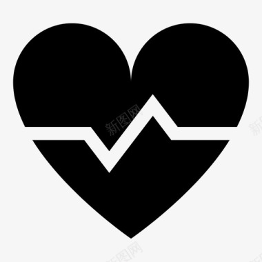 爱心公益心脏健康心跳图标图标
