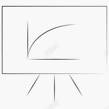 黑色手绘板分析板图表图标图标