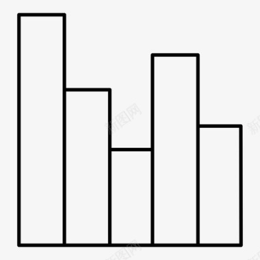 条形图财务统计图标图标