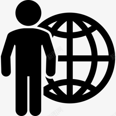 国际人全球旅行图标图标