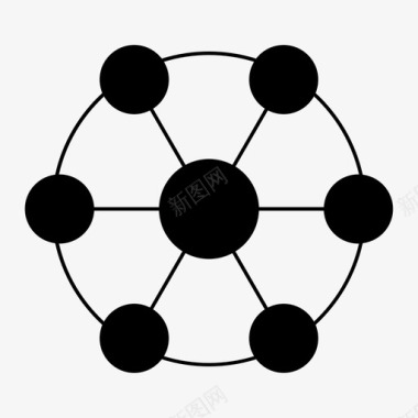 分子圈分子连接图标图标