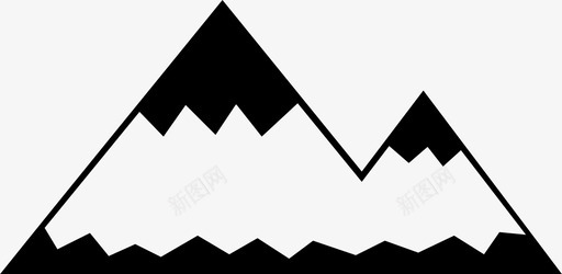 登山探险徒步旅行图标图标