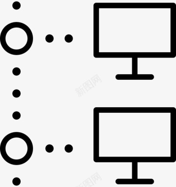 花鸟树计算机断开连接脱机图标图标