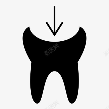 牙齿门牙牙科填充医疗图标图标