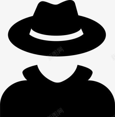 公共标识安全探员匿名者黑客图标图标
