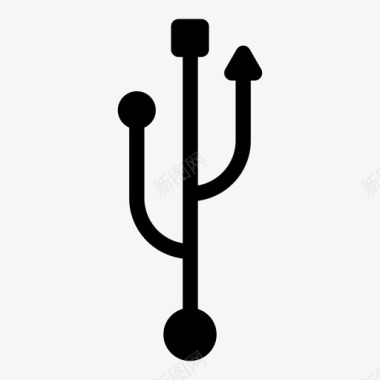 矢量插头usb连接数据图标图标