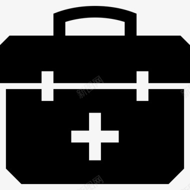 护士医生治疗手提箱公文包医生图标图标