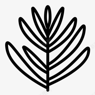 迷迭香药草植物图标图标