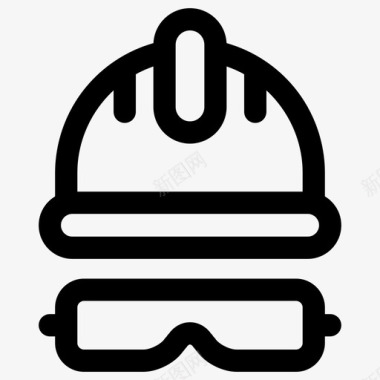 安全安全帽防护安全图标图标