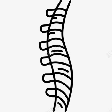 人体脊椎人体部位黑色图标图标