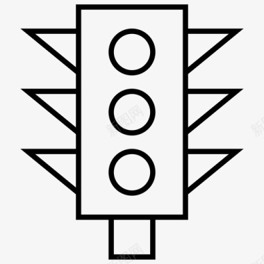 红绿灯路口红绿灯企业管理敏锐图标图标