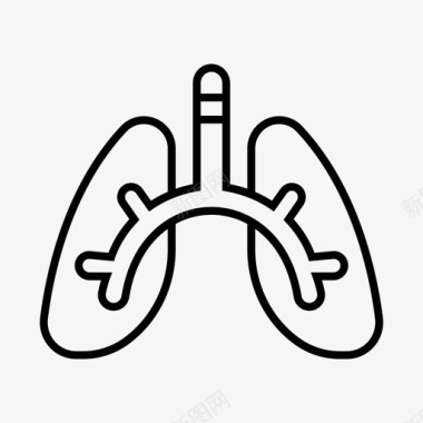人的身体肺身体人图标图标